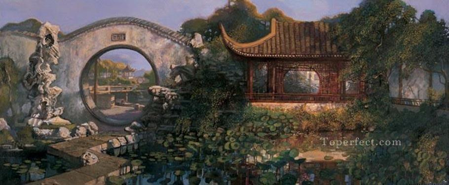 Jardín del delta sur de Changjiang de China Paisajes de China Pintura al óleo